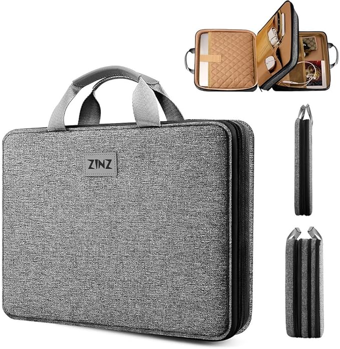 ZINZ Laptop Case Computer Sleeve Briefcase with Multi-pockets for 11.6 12.9 13 13.3 14 15 15.6 16 inch Notebooks