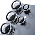 WSKEN for Samsung Galaxy S25 Ultra Camera Lens Protector - Ultra Thin Case Friendly, 9H Shatterproof Tempered Glass with Aluminum Metal Circle Camera Screen Protector Cover Accessories, Blue