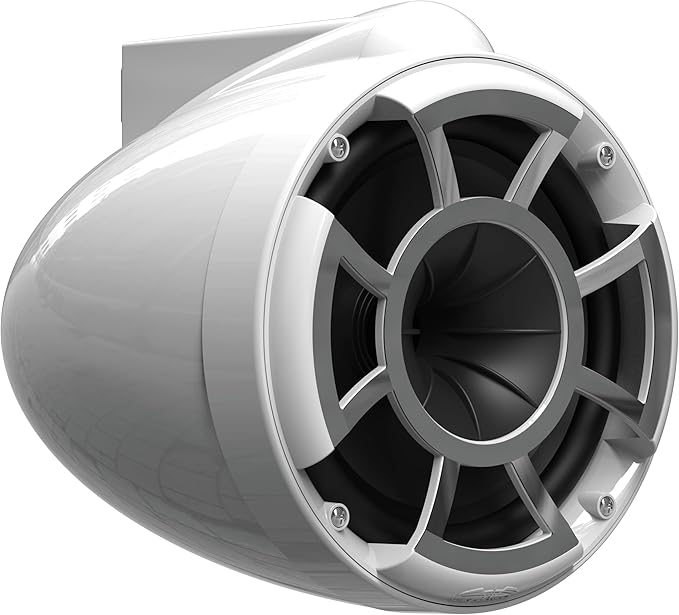 wet sounds Rev 8 White V2 Revolution Series 8" White Tower Speakers w/Fixed Clamp Mini