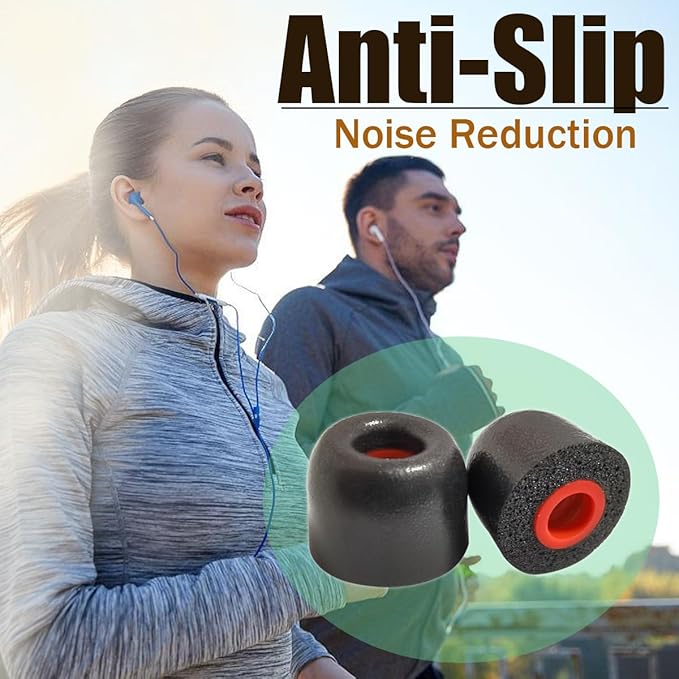Memory Foam Tips Earbuds Tips Replacement Ear Tips Noise Reduction Anti-Slip - Image 4