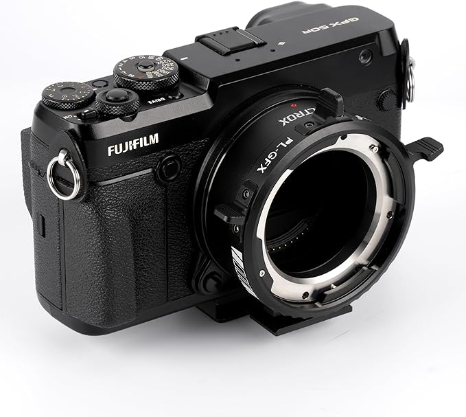 VILTROX PL-GFX Lens Adapter Converter Ring Manual Focus with Rotary Lock Compatible with PL Lens to Fuji G Mount GFX Cameras Fuji GFX50R, GFX50S, GFX50S II, GFX100S, GFX100/PL-GFX Pro