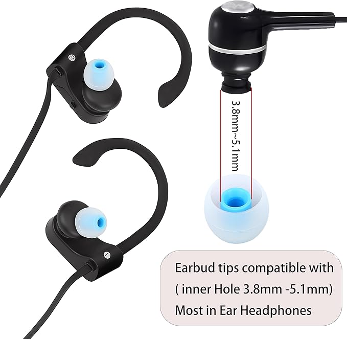 Earbud Replacement Tips Silicone Earbud Tips Ear Tips Fit Most in-Ear Earbuds - Image 3