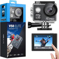 AKASO V50 Elite 4K60fps Touch Screen WiFi Action Camera Voice Control EIS 131 feet Waterproof Camera 8X Zoom Remote Control