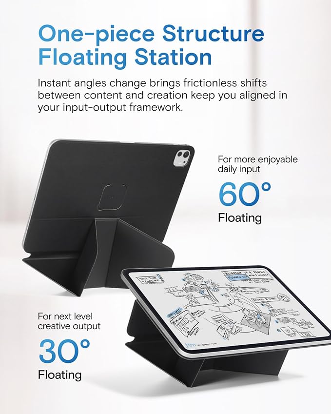 MOFT Dynamic Folio Case for iPad Pro 11-inch(2nd/3rd/4th Generation, 2020/2021/ 2022), Silm Magnetic Stand Case with 20+ Viewing Angles, Auto Wake/Sleep,Jet Black