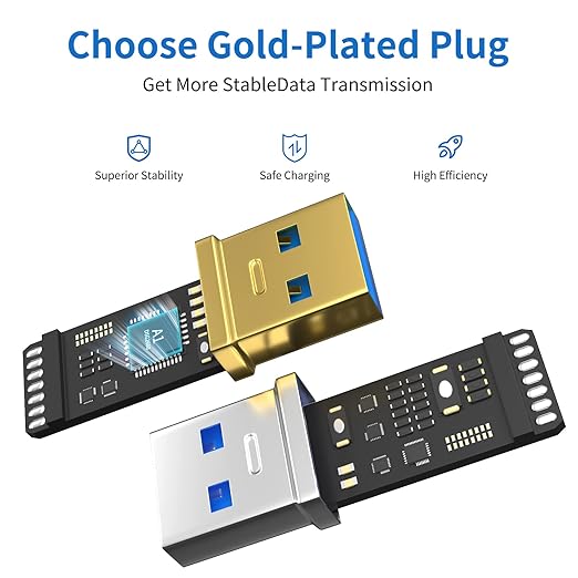 USB 3.0 Extension Cable 80FT Type A Male to Female Active Extender Cord with 4 Extension Chipsets Signal Booster and 1 USB-C Charging Port, for Webcam, PlayStation, Printer, Camera