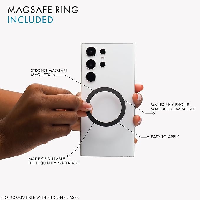 LoveHandle PRO MagSafe Compatible Magnetic Phone Grip w/Kickstand - Mount, Strap and Stand for Smartphone and Tablet - MagSafe Ring Included - Fits All Devices - Nurse Life