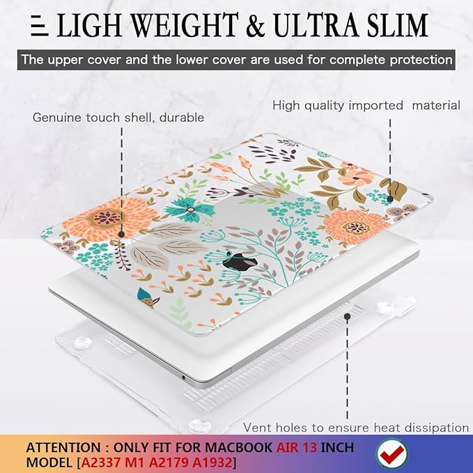 CISSOOK Case for MacBook Air 13 inch 2021 2020 2019 2018 Release Model A2337 M1 - Image 4