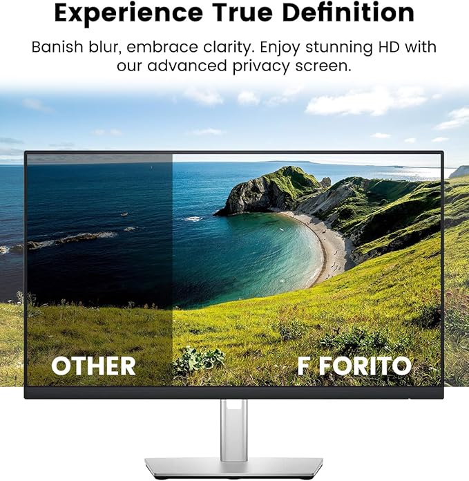 F FORITO 27 Inch 16:9 360°Privacy Screen Protector for Computer Monitor, Removable Eye Protection Anti Blue Light Anti Glare Computer Screen Privacy Shield for All 27" Widescreen Monitors
