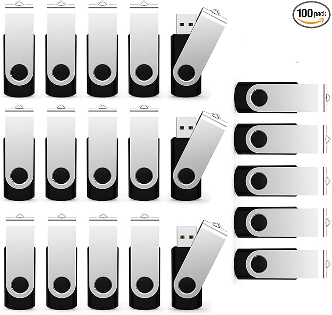 USB Flash Drive 512MB 100 Pack, Bulk USB 2.0 Thumb Drives Swivel Memory Stick Jump Drive Pen Drive,512MB 100 Pieces