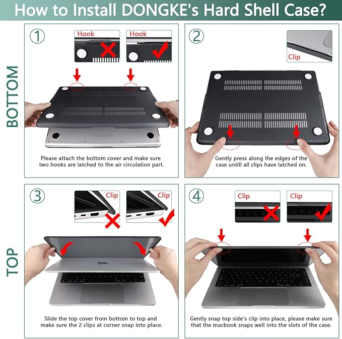 DONGKE for M4 MacBook Pro 16 Inch Case 2024 2023 2021 A3403 A3186 M3 A2991 M2 A2780 M1 A2485 Pro/Max Chip, Plastic Hard Shell Case & Keyboard Cover for Mac Pro 16 with Touch ID, Florals