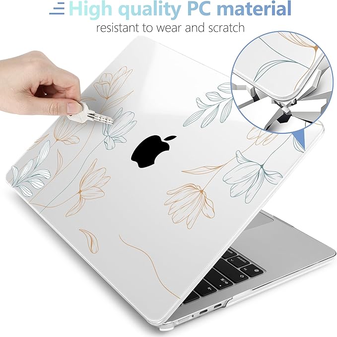 MEEgoodo for M4/M3/M2 MacBook Air 15.3 inch Case 2025 2024 2023, Case Fit Model - Image 3