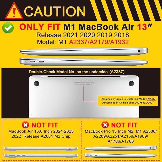 Batianda Design Case for M1 MacBook Air 13 Inch Model A2337 A2179 A1932 2021 2020 2019 Release,3D Painted Landscape Series Hard Shell with Keyboard Cover & Screen Protector, Autumn
