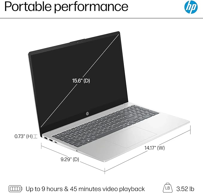 HP 15.6 Touchscreen Laptop Computer for Business, Intel 13th Gen i7-1355U(Up to 5.0 GHz), 15.6" FHD Touch Screen, 64 GB RAM, 2 TB SSD, Iris Xe GPU, Wi-Fi 6, HD Webcam, Windows 11 Pro, w/Accessories