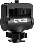 Adjustable Gimbal Monitor Cold Shoe Adapter, Metal Field Monitor Mount Holder, 360 Degree Swivel and Tilt Adjustable Monitor Mount Bracket with Cold Shoe Mount, Locating Pin Design Cold Hot Adapter
