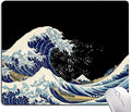 Mouse Pad, Japanese Sea Wave Design Mouse Pad, Washable Square Cloth Mousepad for Gaming Office Laptop, Non-Slip Rubber Computer Mouse Pads for Wireless Mouse, Cool Mouse Pads for Desk