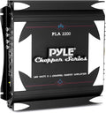 Pyle 2 Channel Car Stereo Amplifier- 1400W Dual Channel Bridgeable High Power MOSFET Audio Sound Auto Small Speaker Amp w/ Crossover, Bass Boost Control, Gold Plated RCA Input Output, Black - PLA2200