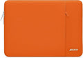 MOSISO Laptop Case 15 inch, 15 inch Laptop Sleeve Compatible with MacBook Air 15 M4 A3241 M3 A3114 M2 A2941 2025 2024 2023,Dell XPS 15,Polyester Vertical Computer Sleeve Bag with Pocket, Orange