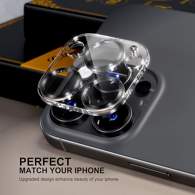 beuxece for 6 Pack iPhone 15 / iPhone 15 Plus Camera Lens Protector [Drop Protection] [Case Friendly] [Easy Installation] 9H Tempered Glass Camera Screen Protector Cover Accessories, CD Black