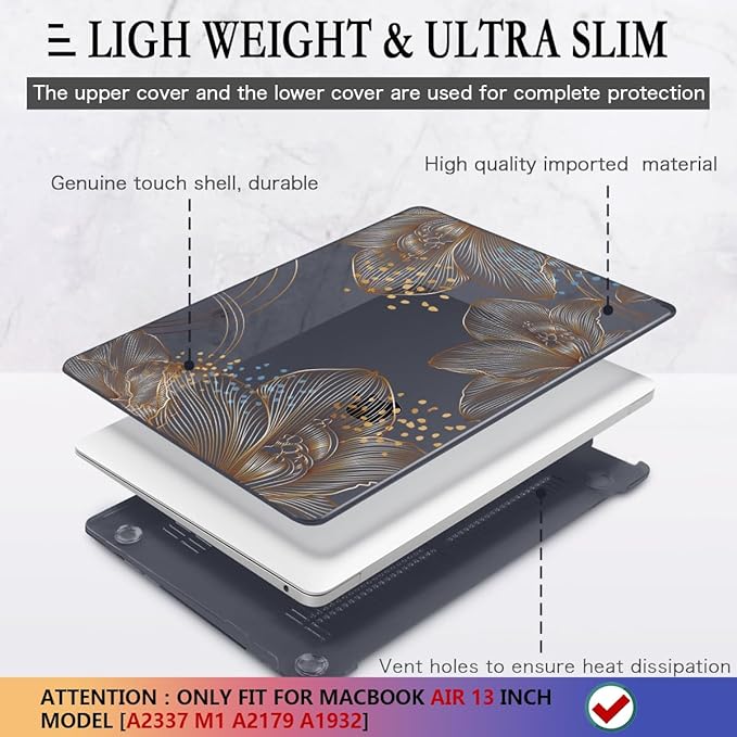 CISSOOK for MacBook Air 13 inch Case 2021 2020 2019 2018 Model M1 A2337 A2179 - Image 4