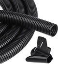 CrocSee 10ft - 1 inch Flame Retardant Split Wire Loom Tubing with Installation Tool - Flexible Wire Covers Cord Protectors - Black