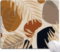 Mouse Pad, Square Abstract Mouse Pad, Cute Mouse Mat Waterproof Non-Slip Rubber Base Mouse Pads for Office Laptop, Brown Leaves