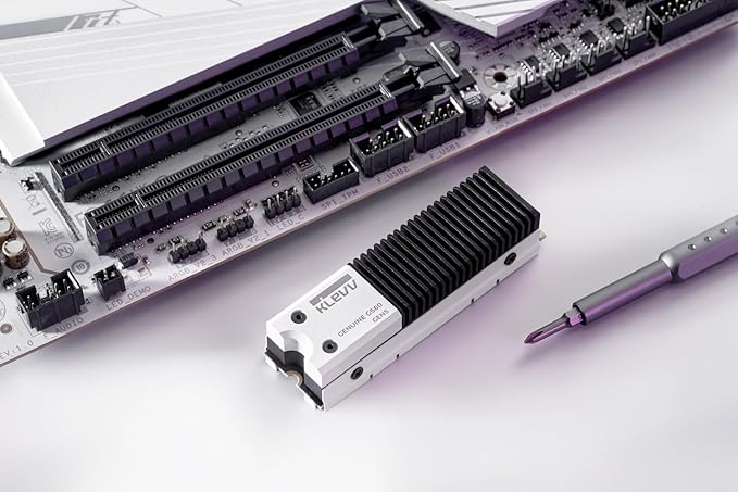 KLEVV Genuine G560 2TB M.2 2280 NVMe PCIe Gen5x4 Internal SSD Heatsink Included, up to 14000MB/s with DRAM Cash (K02TBM2SP0-G56)