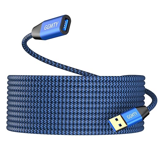 USB 3.0 Extension Cable 3ft,Type A Male to Female Extension Cord Durable Braided Material High Data Transfer Compatible with USB Keyboard,Mouse,Flash Drive, Hard Drive,Printer