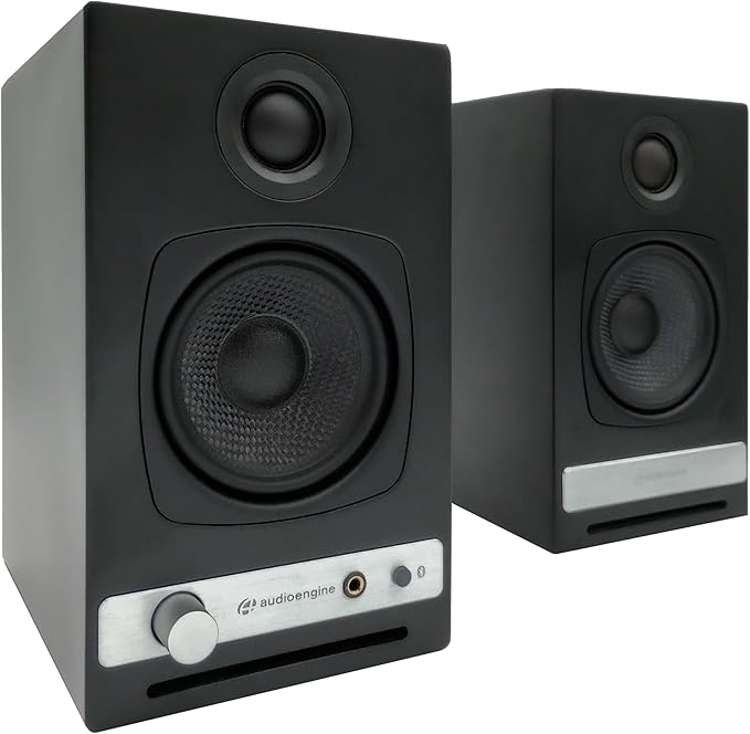 Audioengine A2-HD (HD3) Bluetooth PC and Computer Desktop Speakers with aptX HD - USB, RCA, Headphone for Music Gaming Movies Studios Dorms Bedrooms Offices