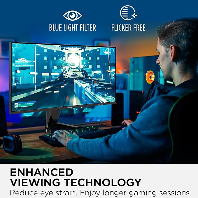 ViewSonic VX3418-2K 34 Inch 21:9 1440p 1ms 165Hz Gaming Monitor with FreeSync Premium, Eye Care, HDMI, DisplayPort and USB