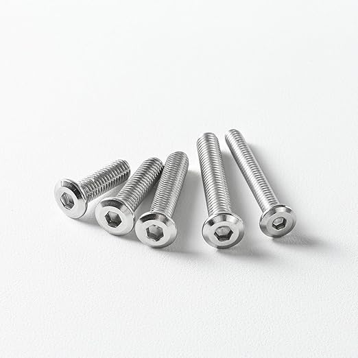 5/16-18 x 3" (10 Pack) Flat Head Hex Socket Cap Screws Bolts, 304 Stainless Steel 18-8, Hex Drive, Bright Finish, Fully Machine Thread