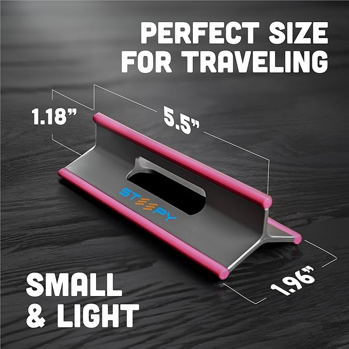 Steepy Adjustable Laptop Stand - 3 Heights Computer Stand - Portable Laptop Riser for Desk