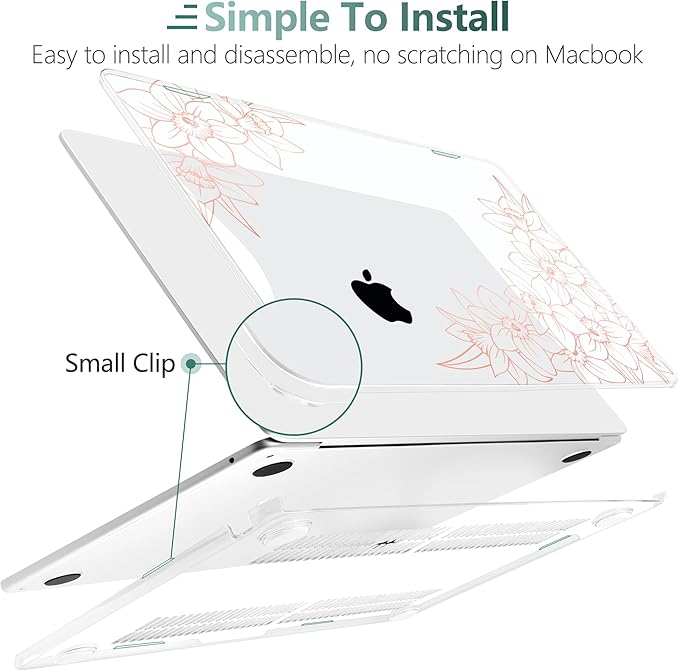 TWOLSKOO Compatible with M4 MacBook Air 13.6 inch Case 2025-2022 Release M4 - Image 3