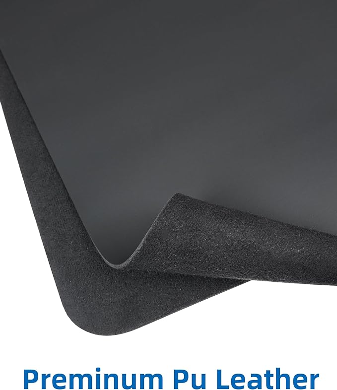 Leather Desk Pad Protector,48"x24" - Premium Desk Mat, Large Mouse Pad,Non-Slip Desk Blotter,Waterproof Desk Writing Pad for Office and Home(Black)