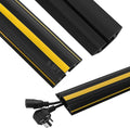 Floor Cord Cover 6.5Ft Heavy Duty PVC Floor Cable Protector Electric Cord Hider Cable Management Floor Strip Extension Cord Covers Cable Raceway for Wires on Floor Inner Channel 1.36" W x 0.43" H
