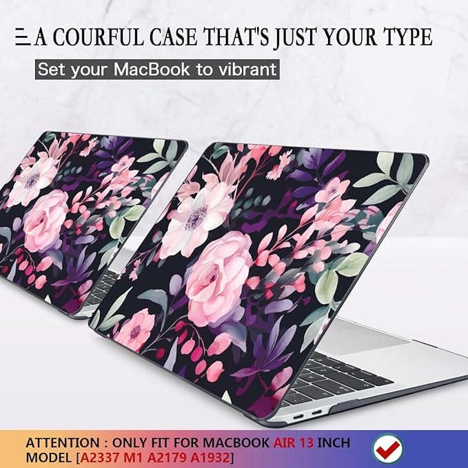 CISSOOK Compatible with MacBook Air 13 inch Case M1 2021 2020-2018 Release - Image 3