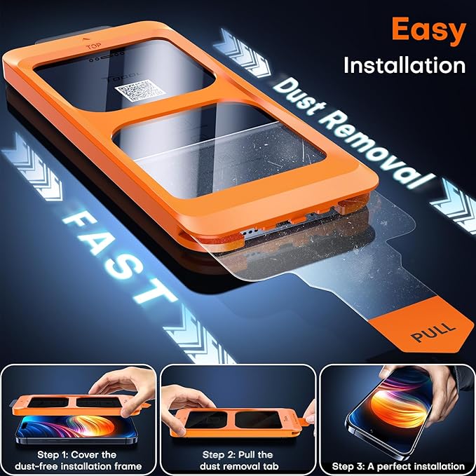 TOCOL for iPhone 11 Privacy Screen Protector True 25°Anti Spy 9H+ Hardness Tempered Glass for iPhone iPhone 11 Full Coverage Screen Protector Easy Installation 2 Pack