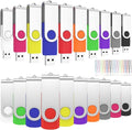 ABLAZE Flash Drives 4GB 20 Pack, USB 2.0 Thumb Drive Bulk with Lanyards Swivel Memory Stick U Disk 4GB Pendrive USB Pack (Mixcolors)