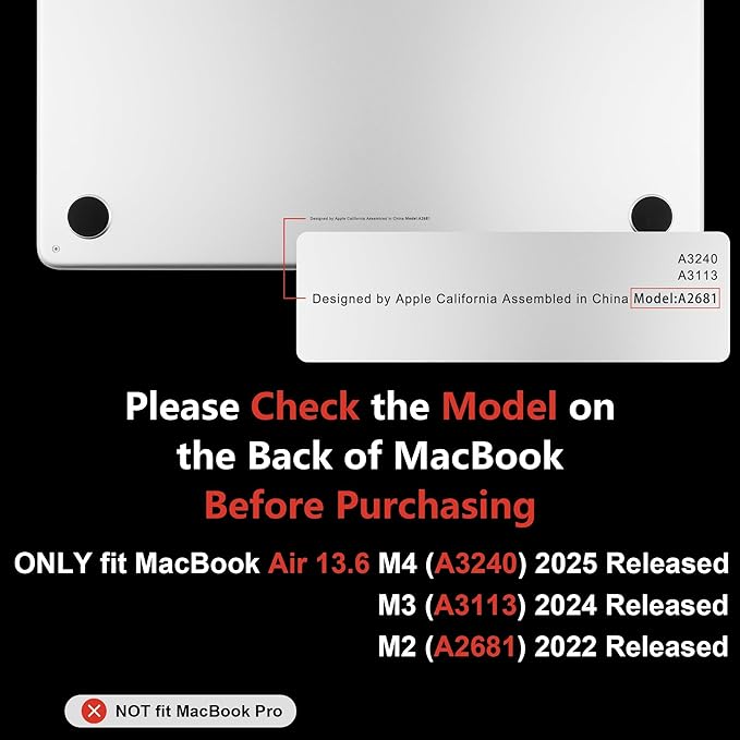 MEEgoodo Case for MacBook Air M4/M3/M2 13.6 inch 2025 2024 2022, Fit Model A3240 A3113 A2681, Compatible with MacBook Air 13 inch, Laptop Hard Shell Case with Keyboard Cover, Coquette Ribbon Bow