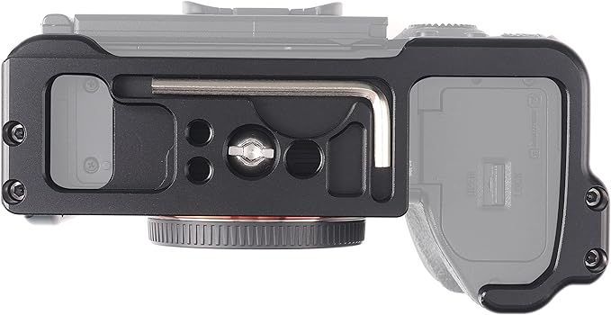 A7R V Cage, Hersmay Aluminium Full Camera Cage for Sony A7R V Mirrorless Camera Cage Support Accessories Kit Vlog Video Shooting Filmmaking Rig Stabilizer with 1/4" and 3/8" Arri Locating Hole