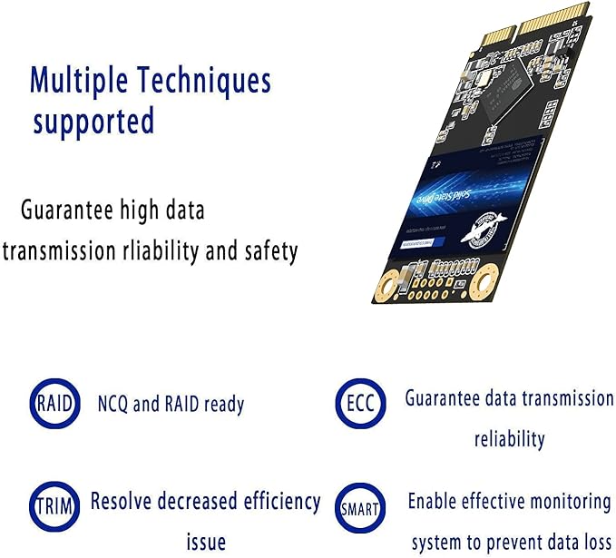 SSD mSATA 256GB Dogfish Internal Solid State Drive High Performance Hard Drive for Desktop Laptop SATA III 6Gb/s (256GB MSATA)