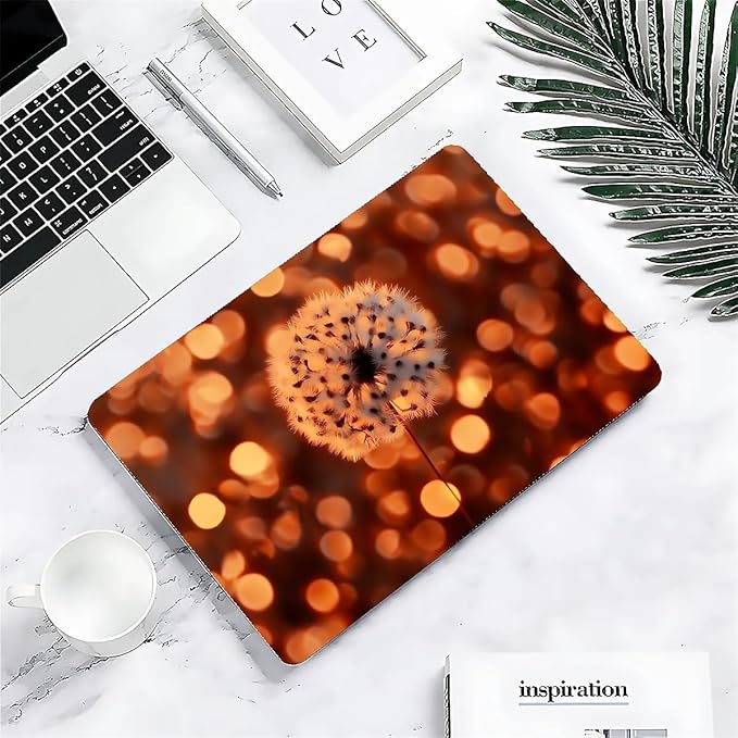 Compatible with MacBook Air 13.3 13.6 Inch Case 2022 2021 2020 2019 Plastic Hard Shell Case Cover,13.3 Air (A1932/A2179/A2337), Dandelion