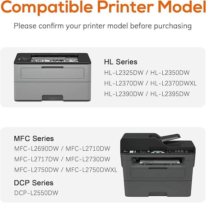 Compatible DR730 Drum Unit (NOT Toner) Replacement for Brother DR730 DR 730 for MFC-L2710DW MFC-L2750DW HL-L2350DW HL-L2395DW HL-L2370DW HL-L2390DW HL-L2379DW DCP-L2550DW Printer (2 Drum)