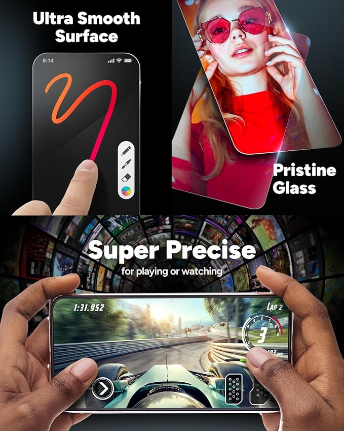 ZAGG InvisibleShield Glass Elite Anti-Glare iPhone 15 Pro Screen Protector - 5X Stronger with Reinforced Edges, Scratch & Smudge-Resistant Surface, Matte Finish, Easy to Install