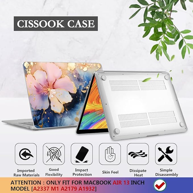 CISSOOK Compatible with MacBook Air 13 inch Case M1 A2337 A2179 A1932 2021 - Image 6