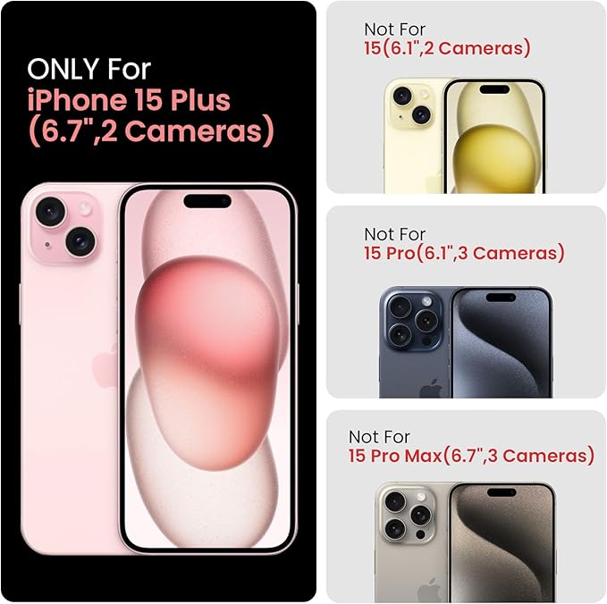 FireNova Designed for iPhone 15 Plus Case, Silicone [Camera Protection] Case with [2 Screen Protectors], Soft Anti-Scratch Microfiber Lining Inside, 6.7 inch, Natural Titanium