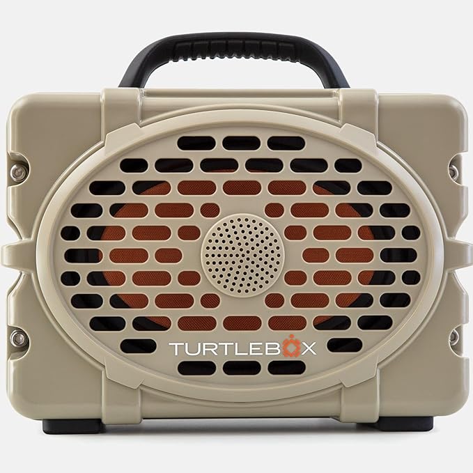 Turtlebox Original Gen 3: Portable Outdoor Bluetooth Speaker – Ultra-Loud (120dB), Waterproof (IP67), Rugged, Impact-Resistant, 3-Day Battery | Party Mode: Unlimited Pairing for Stereo Sound, Tan