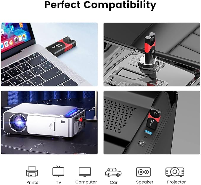 KOOTION Flash Drive 64 GB USB 3.0 Flash Drive Thumb Drive Retractable 64G Memory Stick Ultra High Speed USB Stick Rugged Jump Drive with LED Indicator for Data Storage and Transfer