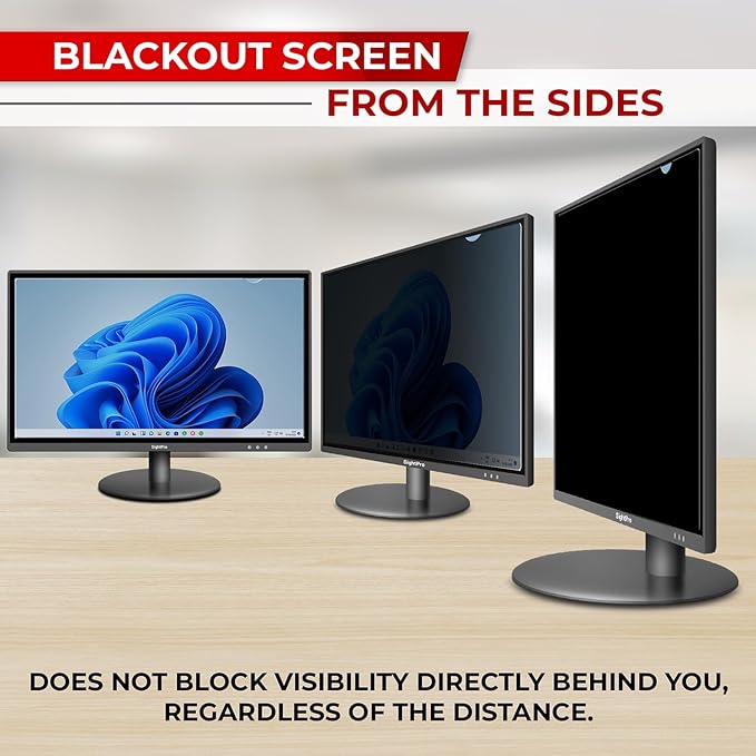 24 Inch 16:9 Computer Privacy Screen Filter for Monitor - Privacy Shield and Anti-Glare Protector