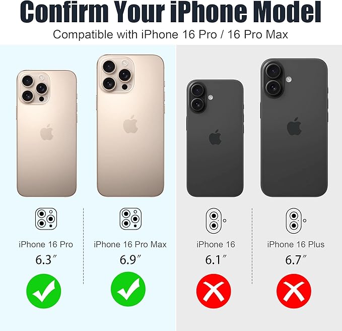 AGVEE 3+3 6 Pack for iPhone 16 Pro 6.3" / 16 Pro Max 6.9" Camera Lens Cover Protector, Bling Diamond & Bling Glitter Metal Ring 9H Tempered HD Glass Camera Cover Protector Film, Bling-Pink