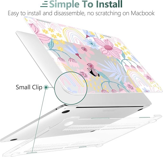TWOLSKOO Compatible with MacBook Pro 13 inch Case 2023-2016 A2338 M2/M1 A2251 - Image 6